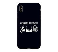 Custodia per iPhone XS Max I miei bisogni sono semplici pesca subacquea bikini birra oceano design