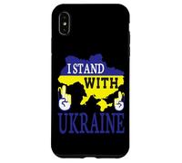 Custodia per iPhone XS Max I Stand With Ukraine - Love Stop War - Ucraina Mappa