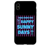Custodia per iPhone XS Max I Was Made For Happy Sunny Days - Fiocco a righe rosa