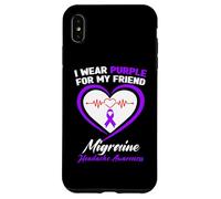Custodia per iPhone XS Max I Wear Purple per il mio amico Emicrania Consapevolezza del mal di testa