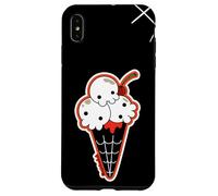 Custodia per iPhone XS Max Ice Cream Skull Spoopy Yami Kawaii Halloween Design, Spooky