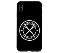 Custodia per iPhone XS Max 'I'd Rather Be Golfing' Funny Golf Tee with Crossed Tees