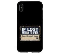 Custodia per iPhone XS Max If Lost Return To Beach Coastal Crab Sign