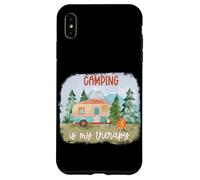 Custodia per iPhone XS Max Il campeggio è la mia terapia Camper nella foresta o nei boschi