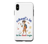 Custodia per iPhone XS Max Il cane levriero torna a scuola vibes in Let The Chaos Begin