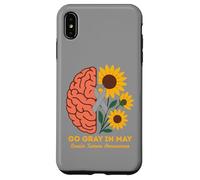 Custodia per iPhone XS Max Il mese della consapevolezza del tumore cerebrale diventa grigio a maggio Girasoli