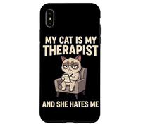 Custodia per iPhone XS Max Il mio gatto è il mio terapista e mi odia divertente
