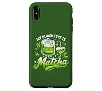 Custodia per iPhone XS Max Il mio gruppo sanguigno è Matcha IV Bag Green Latte Drink