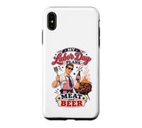 Custodia per iPhone XS Max Il mio Labor Day pianifica carne e birra Retro BBQ Grill Master