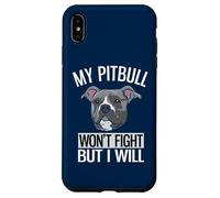 Custodia per iPhone XS Max Il mio Pitbull non combatterà ma io sarò American Pitbull Terrier