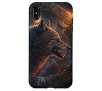Custodia per iPhone XS Max Il misticismo del lupo nello spazio incontra gli ornamenti