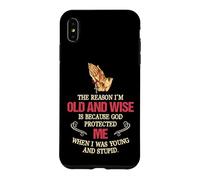 Custodia per iPhone XS Max Il motivo per cui sono vecchio e saggio è perché Dio mi ha protetto