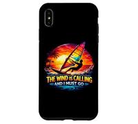 Custodia per iPhone XS Max Il vento sta chiamando e devo andare windsurf Windsurfer Divertimento