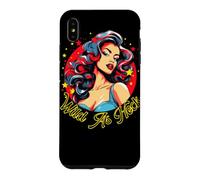 Custodia per iPhone XS Max Illustrazione delle stelle della donna pinup retrò selvaggio come diavolo
