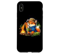 Custodia per iPhone XS Max Illustrazione di campeggio Fox Campfire