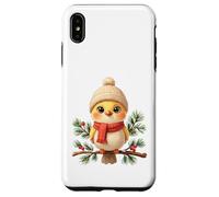 Custodia per iPhone XS Max Illustrazione di uccellino invernale con cappello