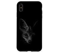 Custodia per iPhone XS Max Illustrazione di volpe Disegno a matita Volpe nel buio