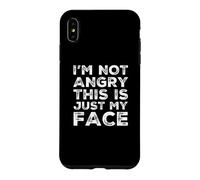 Custodia per iPhone XS Max I'm Not Angry This Is Just My Face Sarcastico Divertente Mood Citazioni