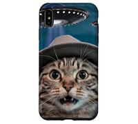 Custodia per iPhone XS Max Incontro con un UFO Gatto scioccato Divertente Strano