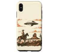 Custodia per iPhone XS Max Incontro Vintage tra Cowboy e Alieno nel Deserto