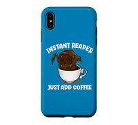 Custodia per iPhone XS Max Instant Reaper Basta Aggiungere Caffè Divertente Halloween