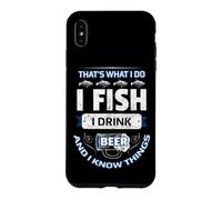 Custodia per iPhone XS Max Io Pesco, Bevo Birra e So Cose Divertenti Pescando Vintage
