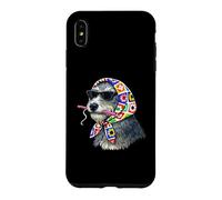 Custodia per iPhone XS Max Irish Wolfhound Dog Granny Square Crochet Yarn Crochet Yarn Crochet