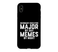 Custodia per iPhone XS Max Istruzione secondaria Major By Day Memes By Night Teacher Jobs