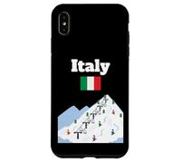 Custodia per iPhone XS Max Italia, sci, viaggio, souvenir, sci, amante dello sci, bandiera italiana
