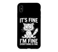 Custodia per iPhone XS Max It's Fine, I'm Fine (Everything Is Fine) - Funny Attitude Cat