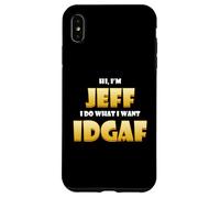 Custodia per iPhone XS Max Jeff Costume IDGAF Meme Personalized First Name Jeffery