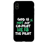 Custodia per iPhone XS Max Jesus God is The Pilot Aviation Christian Faith