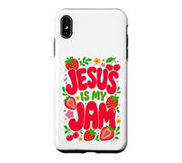 Custodia per iPhone XS Max Jesus is My Jam Cute Christian Strawberry Faith