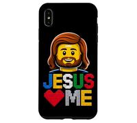 Custodia per iPhone XS Max Jesus Loves Me Builder Costruire Mattoni Blocchi Dio Cristiano