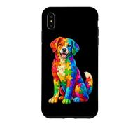 Custodia per iPhone XS Max Jigsaw Puzzle Amante Cane Colorato Puzzler