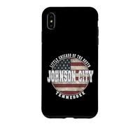 Custodia per iPhone XS Max Johnson Città Tennessee, Vintage bandiera americana