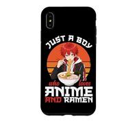 Custodia per iPhone XS Max Just A Boy Who Loves Anime E Ramen giapponese Noodle Bowl