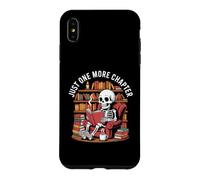 Custodia per iPhone XS Max Just One More Chapter - Scheletro Reading Book Lover Coffee