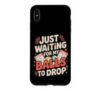 Custodia per iPhone XS Max Just Waiting For My Balls To Drop Bingo Hobby Game -