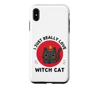 Custodia per iPhone XS Max Kawaii Strega Gatto I Just Really Love Cute Witch Cat Lover