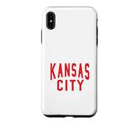 Custodia per iPhone XS Max Kc Rosso e Nero Kansas City Old School Throwback