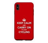 Custodia per iPhone XS Max Keep Calm and Carry On It's Just Cycling - Divertente