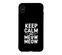 Custodia per iPhone XS Max Keep Calm and Meow Meow Amanti dei gatti