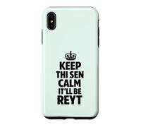 Custodia per iPhone XS Max Keep Calm the Yorkshire Way Testo nero