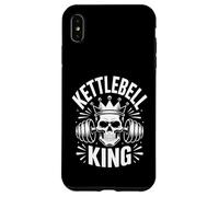 Custodia per iPhone XS Max Kettlebell King Funny Dicendo Skull Crown Vector