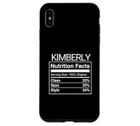 Custodia per iPhone XS Max Kimberly Valori nutrizionali Class Sass Style Funny Name Parody