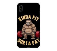 Custodia per iPhone XS Max Kinda Fit Sorta Fat Fitness Funny Bradipo sollevamento pesi