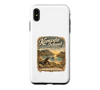 Custodia per iPhone XS Max Komodo Dragon Beach Retro Indonesia Viaggio