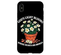 Custodia per iPhone XS Max La luce di Dio fiorisce dove i cuori sono spezzati Gesù cristiano
