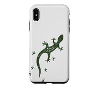 Custodia per iPhone XS Max La lucertola retrò segue le tracce della salamandra geco